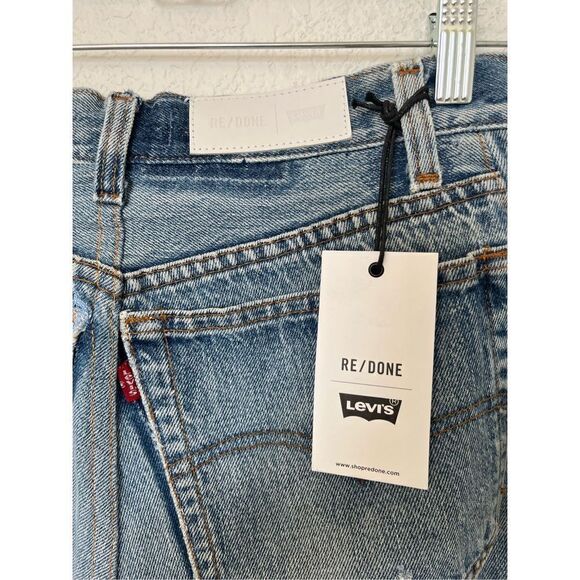 Re/Done Levi’s Mid Rise Skinny Indigo Jeans NWT - Picture 5 of 11
